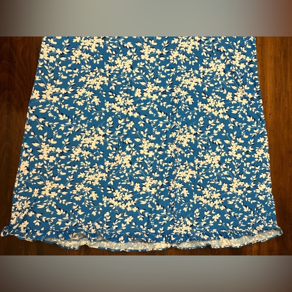 Draper James Lounge Dress Size XXL XXXL Knit Casual Shift Blue Floral Sleeveless - Picture 5 of 11